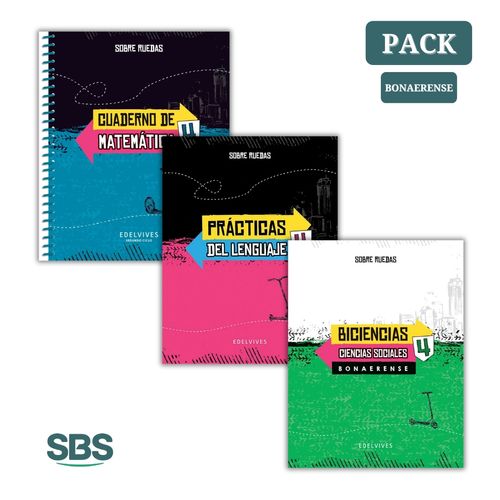 PRACTICAS DEL LENGUAJE 4 + CUADERNO DE MATEMATICAS 4 + BICIE