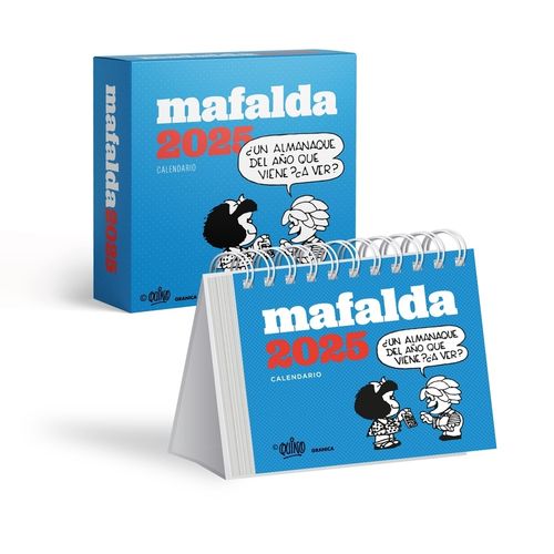 CALENDARIO 2025 MAFALDA TURQUESA CON CAJA - QUINO