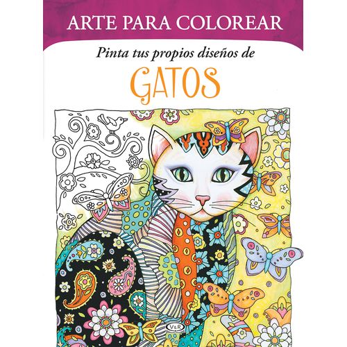 PINTA TUS PROPIOS DISEÑOS DE GATOS - ARTE PARA COLOREAR
