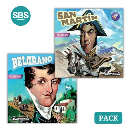 PACK COLECCION AVENTURER@S - BELGRANO + SAN MARTIN -2 LIBROS