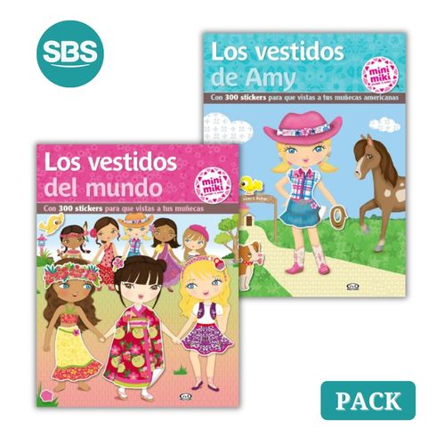 PACK MINI MIKI - VESTIDOS DE AMY + DEL MUNDO - 2 LIBROS