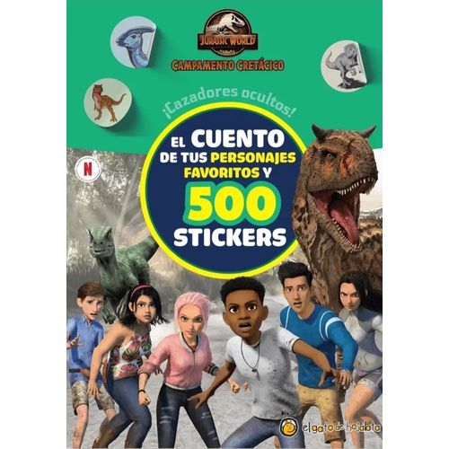 CAZADORES OCULTOS! - JURASSIC WORLD - 500 STICKERS