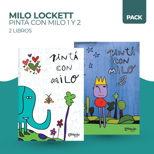 PINTA CON MILO 1 y 2 - 2 LIBROS - MILO LOCKETT