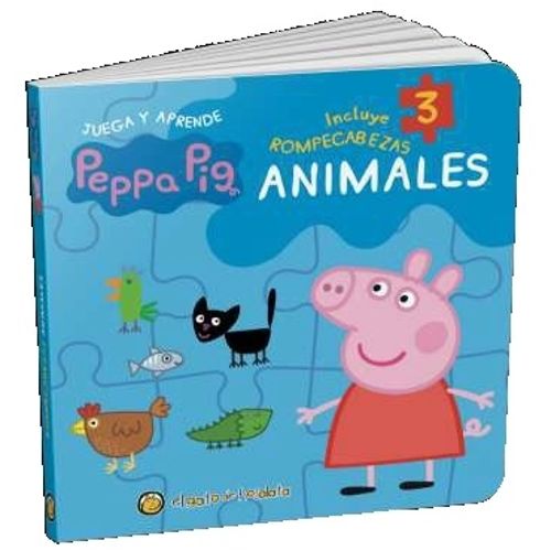ANIMALES - JUEGA Y APRENDE - 3 ROMPECABEZAS - CARTONE ANIMALES - JUEGA Y APRENDE - 3 ROMPECABEZAS - CARTONE