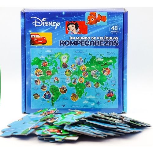 ROMPECABEZA 48 PIEZAS - UN MUNDO DE PELICULAS - DISNEY