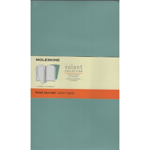 LIBRETA MOLESKINE VOLANT LARGE VERDE VERDE LATON RULED  X2 LIBRETA MOLESKINE VOLANT LARGE VERDE VERDE LATON RULED  X2