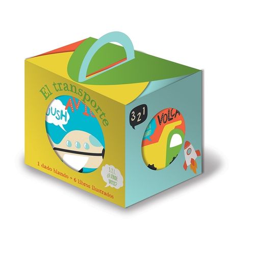 EL TRANSPORTE - A RODAR EL DADO - DADO DE TELA + 6 MINI LIBR