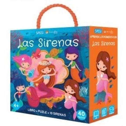 LAS SIRENAS - LIBRO + PUZLE 40 PIEZAS + FIGURAS SIRENAS