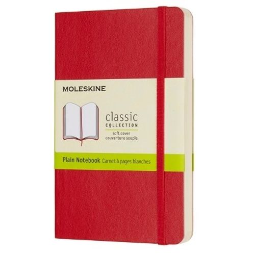 CUADERNO MOLESKINE CLASSIC POCKET SOFT - ROJO ESCARLATA PLAI
