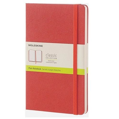 CUADERNO MOLESKINE CLASSIC LARGE HARD - NARANJA CORAL PLAIN