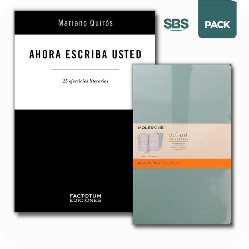 AHORA ESCRIBA USTED - LIBRO + LIBRETA MOLESKINE VOLANT VERDE