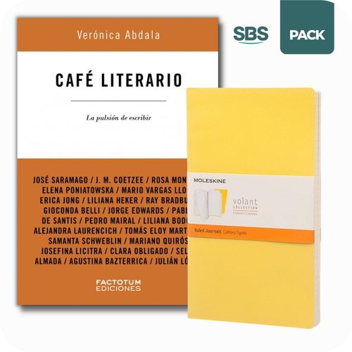 CAFE LITERARIO - LIBRO + LIBRETA MOLESKINE VOLANT AMARILLO