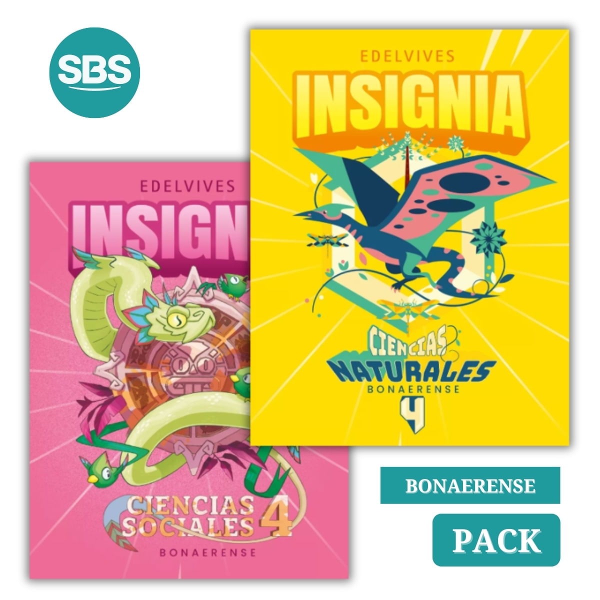 INSIGNIA 4 BONAERENSE - SOCIALES + NATURALES - 2 LIBROS