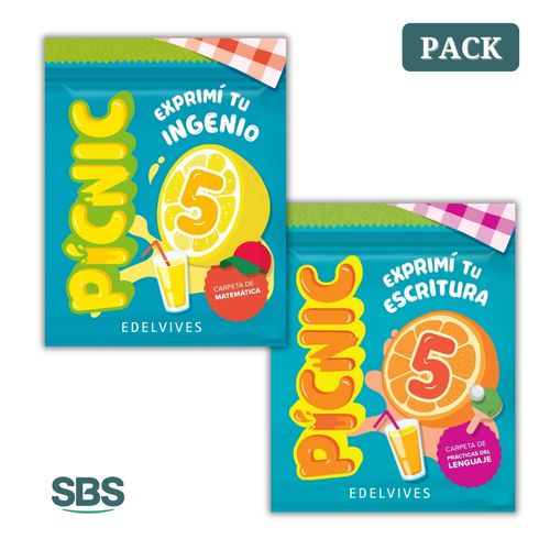 PICNIC 5 - MATEMATICA + PRACTICAS DEL LENGUAJE - 2 LIBROS