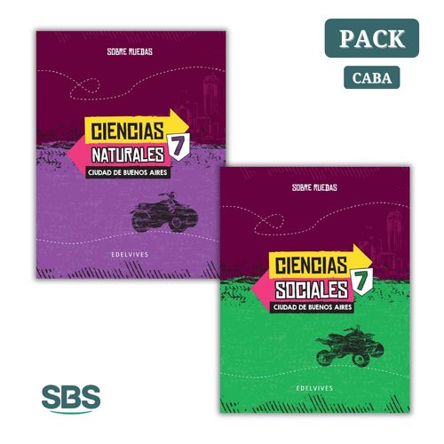 SOBRE RUEDAS 7 CABA - CIENCIAS SOCIALES Y NATURALES - 2 LIBR