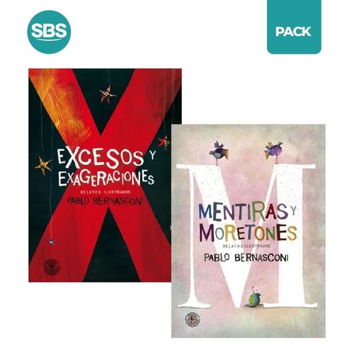 EXCESOS Y EXAGERACIONES - MENTIRAS Y MORETONES - 2 LIBROS -