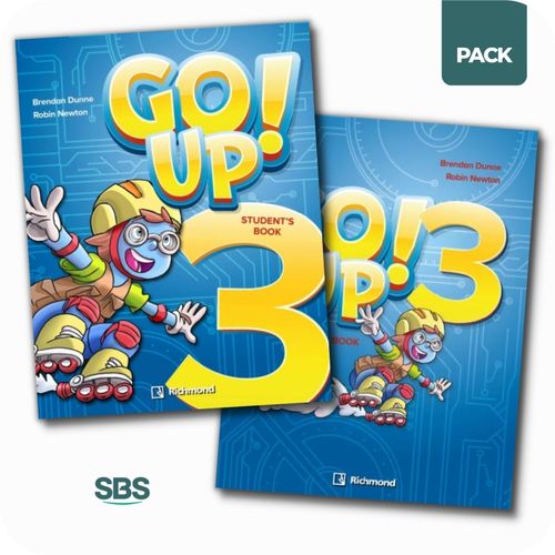 GO UP 3 - STUDENT'S BOOK + WORKBOOK PACK - 2 LIBROS