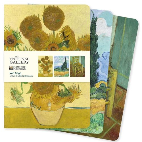 THE NATIONAL GALLERY - VAN GOGH - SET OF 3 MIDI NOTEBOOKS