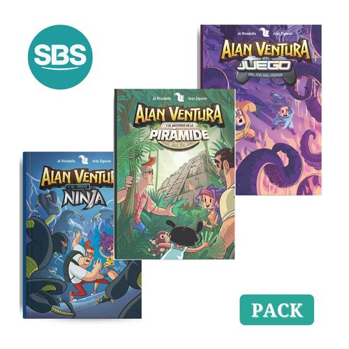 ALAN VENTURA CODIGO NINJA + MISTERIO PIRAMIDE + JUEGO FIN DE