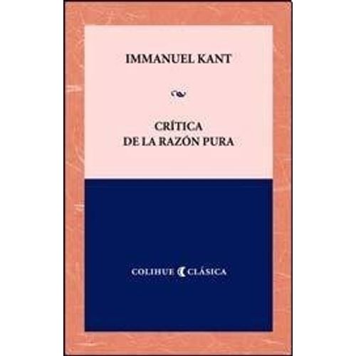 CRITICA DE LA RAZON PURA