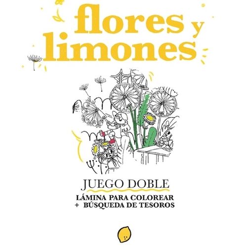 FLORES Y LIMONES- LAMINA PARA COLOREAR + BUSQUEDA DE TESOROS