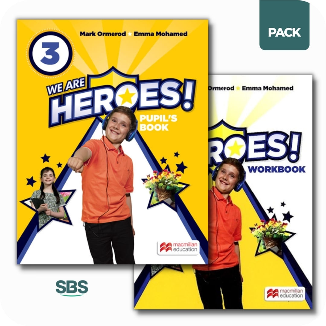 WE ARE HEROES 3 - STUDENT'S BOOK + WORKBOOK PACK - 2 LIBROS