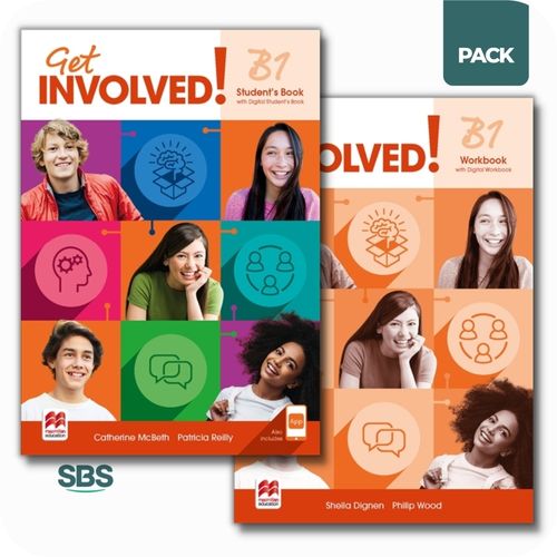 GET INVOLVED B1 - STUDENT'S BOOK + WORKBOOK PACK - 2 LIBROS