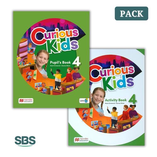 CURIOUS KIDS 4 - PUPIL'S BOOK + ACTIVITY BOOK - 2 LIBROS