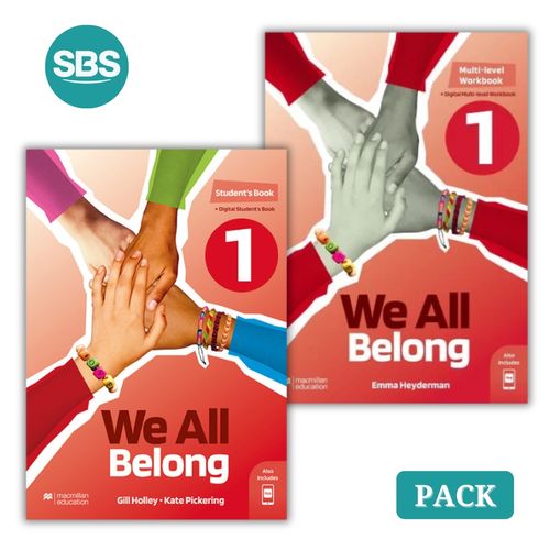WE ALL BELONG 1 - STUDENT'S BOOK + WORKBOOK - 2 LIBROS