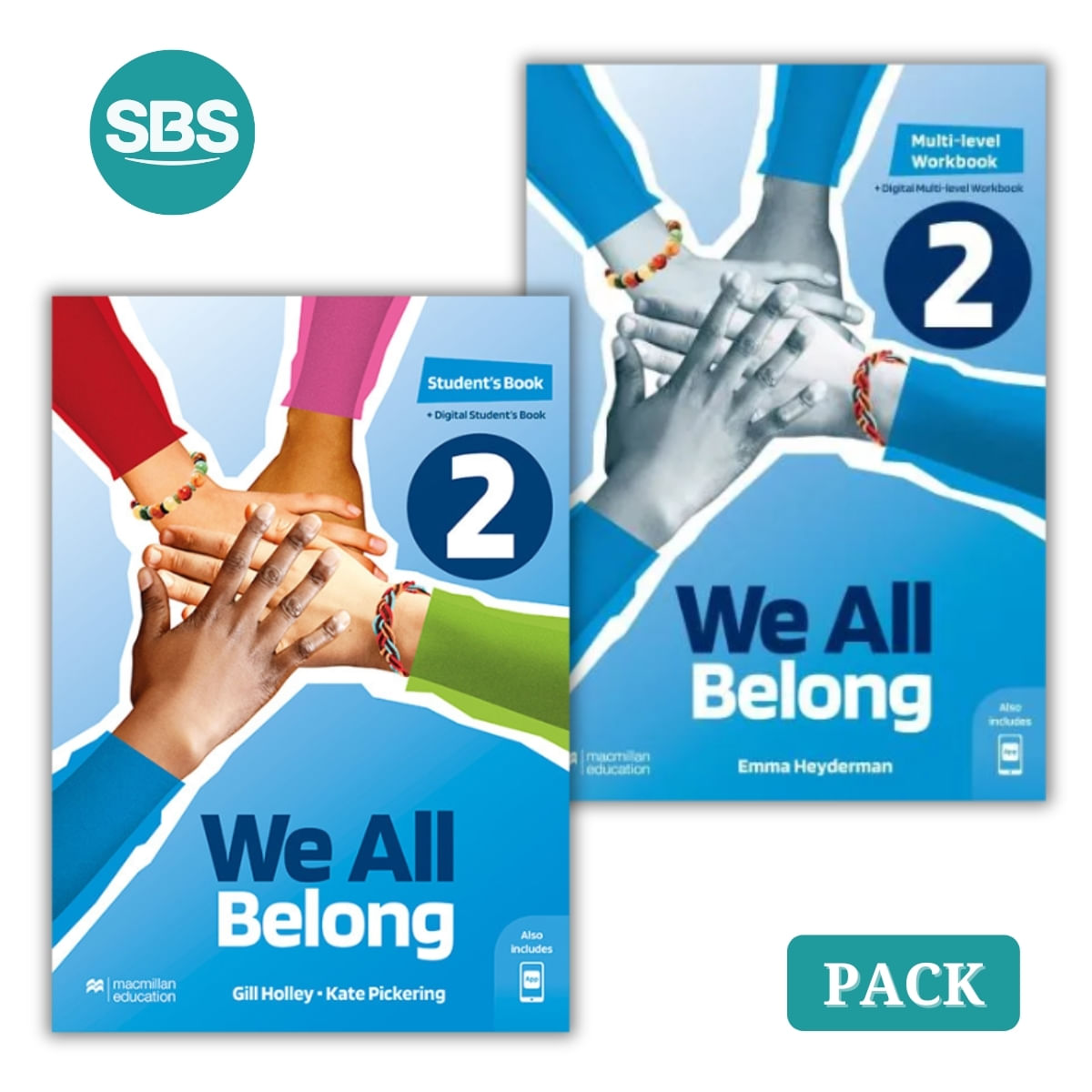 WE ALL BELONG 2 - STUDENT'S BOOK + WORKBOOK - 2 LIBROS