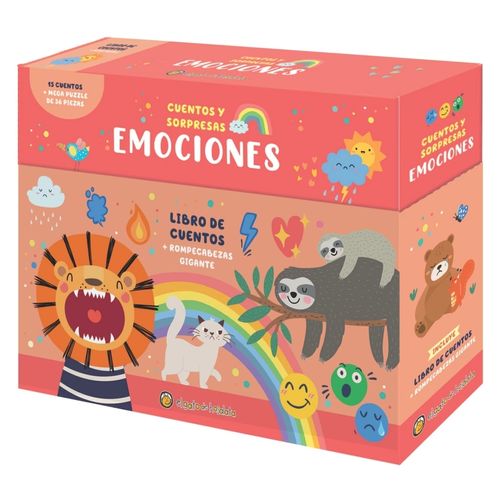 EMOCIONES- CUENTOS Y SORPRESAS- LIBRO + ROMPECABEZAS GIGANTE