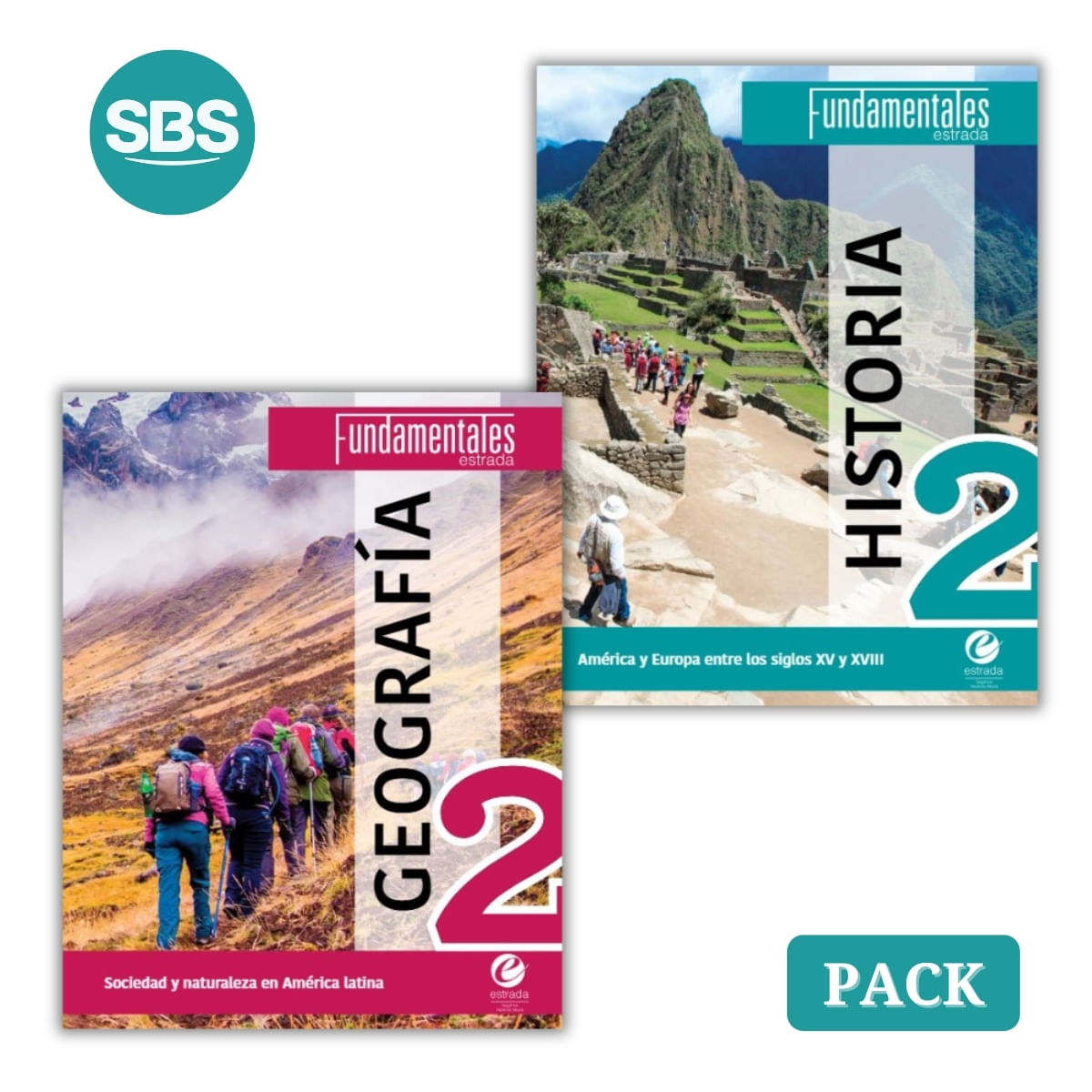 FUNDAMENTALES 2 - HISTORIA + GEOGRAFIA - 2 LIBROS