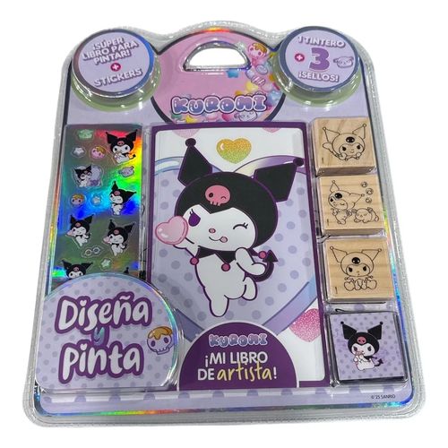 KUROMI - MI LIBRO DE ARTISTA - DISEÑA Y PINTA KUROMI - MI LIBRO DE ARTISTA - DISEÑA Y PINTA