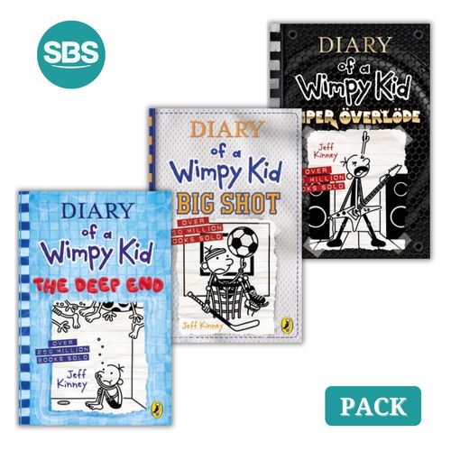 PACK DIARY OF A WIMPY KID 15 AL 17 - EN INGLES - 3 LIBROS