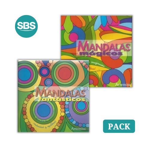 MANDALAS FORMAS Y COLORES - FANTASTICOS + MAGICOS - 2 LIBROS
