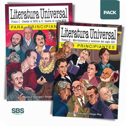 LITERATURA UNIVERSAL I Y II - PARA PRINCIPIANTES - 2 LIBROS