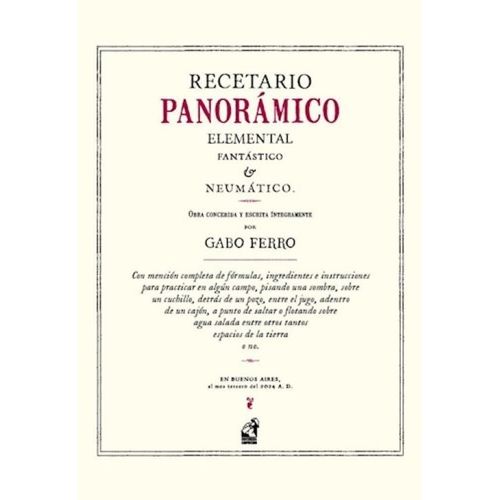 RECETARIO PANORAMICO - GABO FERRO