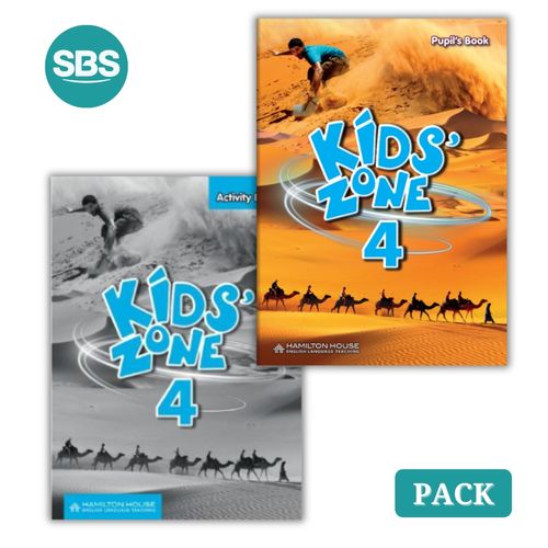 KIDS' ZONE 4 - STUDENT'S BOOK + WORKBOOK - 2 LIBROS
