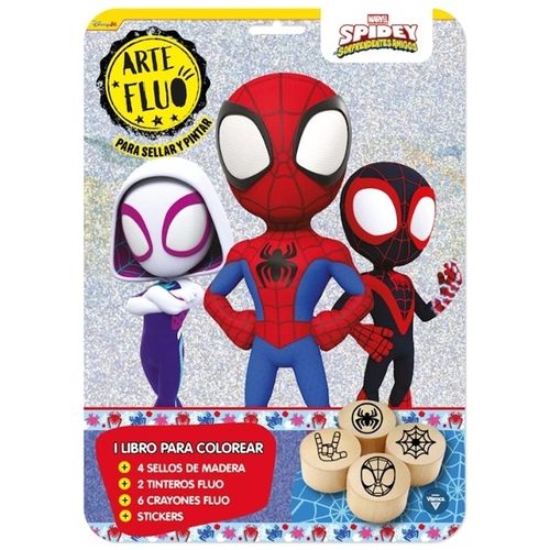 FLOW PACK ARTE FLUO SELLOS - SPIDEY & FRIENDS