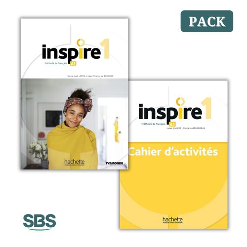 INSPIRE 1 LIVRE + CAHIER - 2 LIBROS