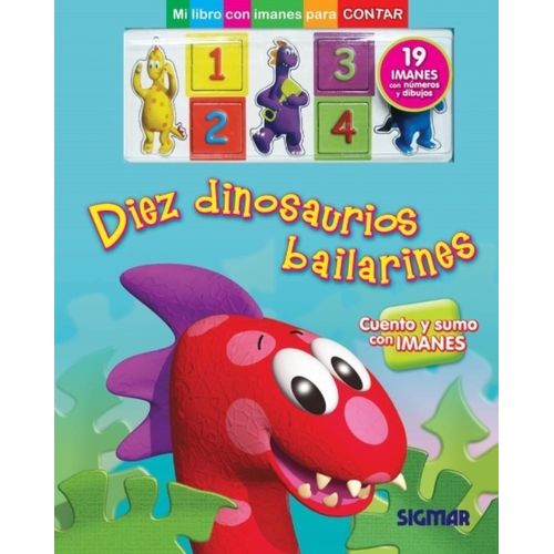 DIEZ DINOSAURIOS BAILARINES - MAGNETOS