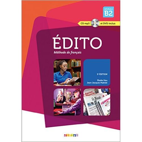 EDITO B2 3 EDITION  - LIVRE + AUDIO CD + DVD