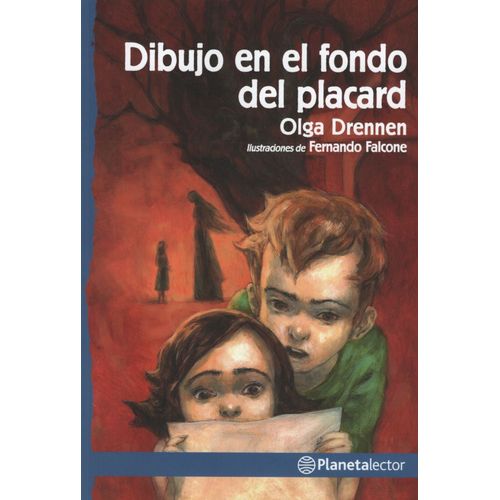 DIBUJO EN EL FONDO DEL PLACARD - PLANETA LECTOR AZUL