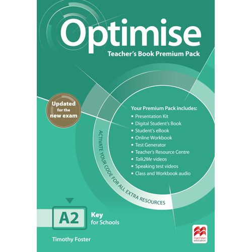 OPTIMISE A2 UPDATE EXAM - TEACHER'S BOOK PREMIUM PACK