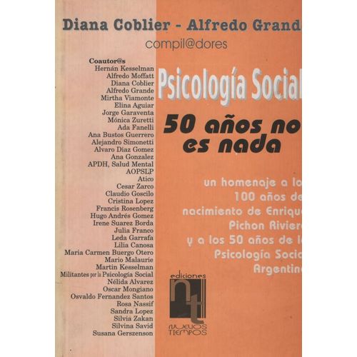 50 AÑOS NO ES NADA-PSICOLOGIA SOCIAL - COBLIER
