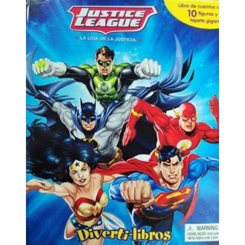 DC JUSTICE LEAGUE - DIVERTI-LIBROS (12 FIGURAS + ALFOMBRA )