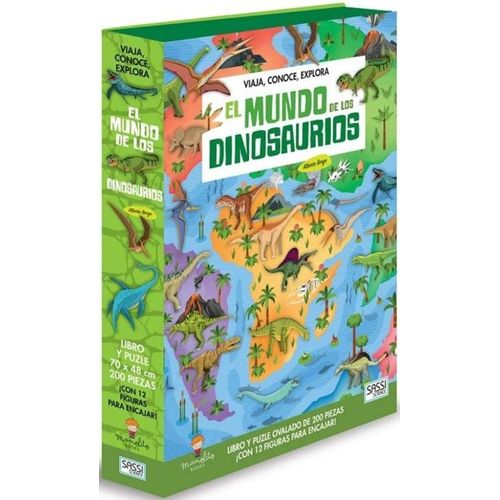 EL MUNDO DE LOS DINOSAURIOS - LIBRO + PUZZLE
