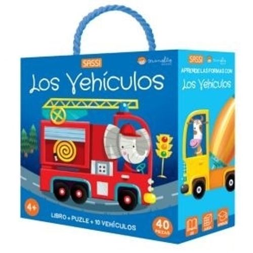 LOS VEHICULOS - LIBRO + PUZLE + 10 FIGURAS