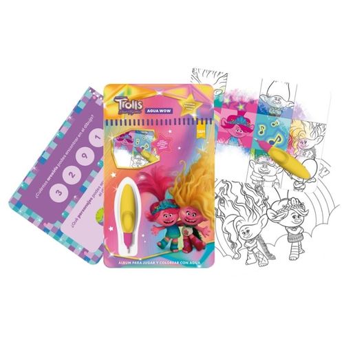 TROLLS - AGUA WOW - TAPI ART INCLUYE LAPIZ MAGICO DE AGUA
