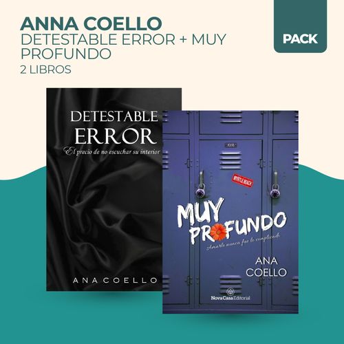 DETESTABLE ERROR + MUY PROFUNDO - 2 LIBROS - COELLO